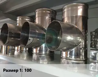 Тройник воздуховода 100 оцинкованная сталь